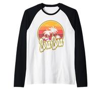 Bora Bora, Spiaggia retrò Tramonto Maglia con Maniche Raglan