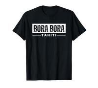 Bora Bora Tihiti French Polynesia Vintage Retro Souvenirs Maglietta