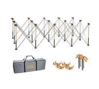 BORA Centipede CK15S - Supporto da lavoro portatile 1,2 x 2,4 m, altezza 76,2 cm, capacità 2.041 kg, include 4 coppe a X, 4 morsetti e borsa per il trasporto