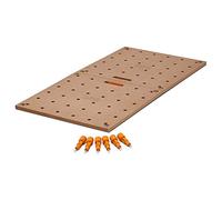 Bora Centipede CK22TM - Banco da lavoro per cavalli da lavoro centopiedi Bora - 61 x 121,9 cm - Include piano in legno con fori per cani da 20 mm + 6 maniglie di bloccaggio a rotazione rapida per
