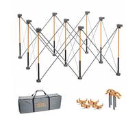 BORA Centipede CK9S - Supporto da lavoro portatile, 1,2 x 1,2 m, altezza 76,2 cm, include 4 coppe a X, 4 morsetti, borsa per il trasporto, capacità 1588 kg