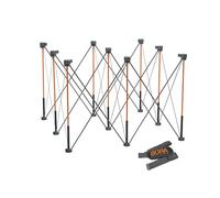 BORA Centipede CT9 - Banco da lavoro pieghevole portatile 60 x 120 cm, altezza 91,4 cm, gambe in acciaio, capacità 1.587 kg, con cinghia per il trasporto, tavolo da costruzione robusto