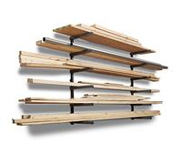 BORA PBR-006B Portamate Organizer Legno a 6 Livelli | Scaffale da Parete Salvaspazio per Garage e Officina