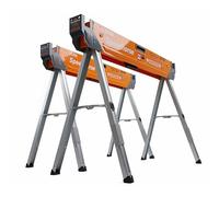 Bora PORTAMATE Speedhorse Twin Pack, 30 volte più veloce installazione istantanea, pieghevole gambe non sequenziali, capacità 1633 kg per coppia, top in metallo per 2 x 4, robusto cavallo per sega da