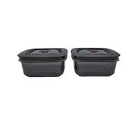 BORA Set di scatole sottovuoto, 2 x 1 l, per alimenti, contenitori sottovuoto, per macchina sottovuoto Bora QVAC, riutilizzabili, ermetici, trasparenti