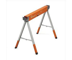 Bora Workhorse XT Cavalletto regolabile in altezza - Supporto singolo con gambe regolabili da 76,2 a 86,4 cm, parte superiore in metallo per 2 x 4, robusto cavallo per sega professionale per