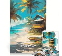 Boracay Travel Poster Puzzle da 1000 pezzi | 38x52cm Assemblaggio di modelli: regali difficili e stimolanti per amici e familiari.