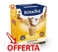 16 Capsule Lavazza A Modo Mio Borbone Cortado - Caffè Macchiato Senza Glutine - Caffe' Borbone