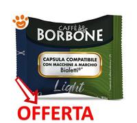 1000 Capsule Caffè Borbone Miscela Light Blue e Dek compatibili Bialetti gratis