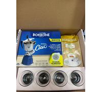 BORBONE Moka Ciao Special Edition + 30 cialde caffè e 4 bicchierini di vetro GC