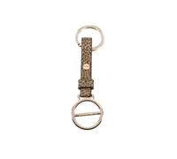 Borbonese, ,Accessories ,Donna ,Beige ,ONE SIZE Portachiavi Graffiti con Charm Logo Tondo in Metallo