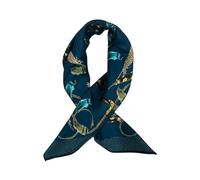 Borbonese, ,Accessories ,Donna ,Blu ,ONE SIZE Silk Scarf
