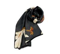 Borbonese Black Silk Women Scarf