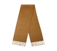 Borbonese - Fringed Logo Scarf - - Accessories - Donna - Marrone - ONE SIZE