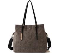 Borbonese - Naturale/Nera Borsa Shopping - - Bags - Donna - Nero - ONE SIZE