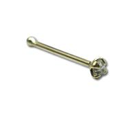 Borchia naso oro 9 ct oro piccolo 1,5 mm zirconi 22 g (0,6 mm) 9k borchia...