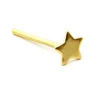Borchia naso stella oro 9k 9ct 2,5mm larghezza stella dritta L pieghevole...