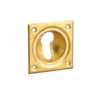 Borchia, rosetta foro cilindro europeo, 60x60mm, ottone - THIRARD