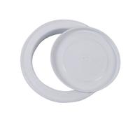 borchia rosone tappo copri foro per canne fumarie in acciaio verniciato bianco