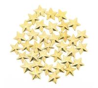Borchie a forma di stella da 8/10/15 mm, 100 pezzi, rivetti a caldo, rivetti per vestiti, accessori punk fai da te, argento dorato, borchie nere con strass - oro - 8 mm, 100 pezzi