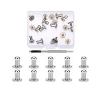 Borchie a testa tonda da 4 mm, 7 mm, 8 mm, per pelle, metallo, viti e borchie per abbigliamento, scarpe, cintura, borsa, decorazione, finitura nera