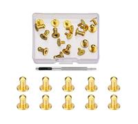Borchie a testa tonda da 4 mm, 7 mm, 8 mm, per pelle, metallo, viti e borchie per abbigliamento, scarpe, cintura, borsa, decorazione, finitura nera