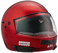 Borchie Completo Viso Casco Ninja Pastello Tinta Unita Ciliegia Rosso L S2u
