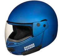 Borchie Completo Viso Casco Ninja Pastello Tinta Unita Opaco Blu L Misura Aes