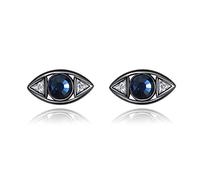 Borchie occhio turco argento 925 boho donna(Black)