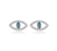 Borchie occhio turco argento 925 boho donna(Wit)