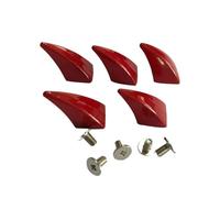 Borchie per Tessuti 5 pezzi rivetti con punte decorative | Rivetti in corno di metallo for accessori di pelletteria e design di abbigliamento(Red)