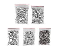 Borchie Perle Rivetti Perle, Bottone Perle Rivetto con Rivetti in pelle per Vestiti, Borse, Scarpe, Bracciali, Artigianali fai-da-te (Silver Set)