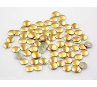 Borchie Piatte Tonde 4 mm - Giorgetti Strass - 100 pz, Oro Satinato, Hotfix Termoadesive per Tessuti, Scarpe, Borse e Accessori Fai-da-Te