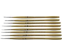 Borciani Bonazzi Top Graphic Series Preciso Round Detail Brush Series 605 (Disponibile nelle misure da 0 a 20/0) - Pennello Singolo Preciso Rotondo Legno N° 0