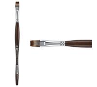 BORCIANI E BONAZZI, Pennello Serie 801 Unico Mangusta, Punta Piatta, Ideale per Acquerello, Misura 12, Pennelli per Dipingere, Cruelty Free.