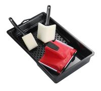 Bordatore Per Pittura - Set Di 4 Tagliabordi Per Pittura Con Cuscinetti Per Ritocchi | Bordo Ergonomico Per Verniciatura | Pratica Spazzola Per Angoli Da Parete Con Tampone Per Ritocchi