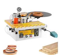 Bordatrice automatica multifunzionale, macchina per bordatura, velocità regolabile da 2 a 6 m/min, adatta per la sigillatura di bordi dritti e curvi di vari pannelli in legno(A)
