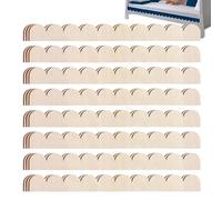 Bordatura a Festone | 24 Pezzi di Profilato Non Finito per il Fai Da Te | Decorazione In Legno Con Motivo A Festone | Per Natale In Casa Su Parete Armadio Scaffale Finestra E Porta