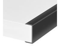 Bordatura a forma di U, bordatura in gomma flessibile autoadesiva, protezione per bordi a forma di U staccabile e adesiva per legno, mensole e piani di lavoro, dimensioni 41 mm, lunghezza 3 m