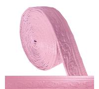 Bordatura autoadesiva - 10 m x 8 cm x 5 mm - modanature in stucco 3D autoadesive, impermeabili, bordatura da parete, listelli, autoadesive, per angoli, linee decorative, soffitti rosa