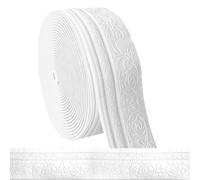 Bordatura autoadesiva 3D in stucco da parete, 10 m x 10 cm x 5 mm, modanature decorative autoadesive, impermeabili, listelli autoadesivi, per angoli linee, soffitti decorativi, bianco