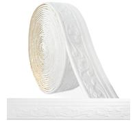 Bordatura autoadesiva bianca - 10 m x 8 cm x 5 mm - modanature in stucco 3D autoadesive, impermeabili, bordatura da parete, listelli, autoadesive, per angoli linee, soffitti