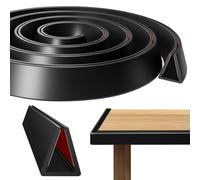 Bordatura Autoadesiva per Mobili a Forma di U Striscia di Protezione del Bordo del Desktop Silicone Protezione per Bordi per Tavolo Armadietto Piano di Lavoro Nero 12mm*3M (3, Nero, 12mm)