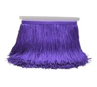 Bordatura con Frange, 20cm 30cm lungo frange pizzo nappa poliestere Trim Latin Dance gonna tenda indumenti accessori Trimming for cucire(Purle,20cm)