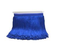 Bordatura con Frange, 20cm 30cm lungo frange pizzo nappa poliestere Trim Latin Dance gonna tenda indumenti accessori Trimming for cucire(BLUE 2,15cm)
