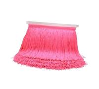 Bordatura con Frange, 20cm 30cm lungo frange pizzo nappa poliestere Trim Latin Dance gonna tenda indumenti accessori Trimming for cucire(Phloxine,30cm)