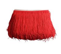 Bordatura con Frange, Lungo 10/15/20/30cm Yard Red Lace Trim Tassel Fringe DIY Latin Dress Stage Clothes Accessories Decorative Tassels For Curtains(20cm)