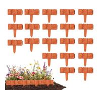 Bordatura da Giardino 20 Pezzi Senza Scavo Alta Resistenza Decorativa | Barriera Paesaggistica per Cani da Esterno Per Prato, Patio, Deck, Portico, Aiuole, , Casa, Casale