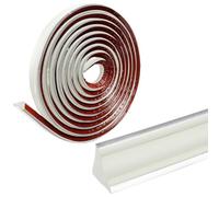 Bordatura decorativa da parete, Self-Adhesive Wall Inner Corner Trim, Quadrant Trim, Multicolor, 2/5m, Home Decoration(White Silver Edge,2m)