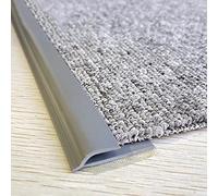 Bordatura del tappeto Striscia di finitura for bordo moquette grigio nero, rampa di soglia for pavimento con barra di transizione flessibile in PVC for pavimenti e piastrelle, bordo for moquette autoa